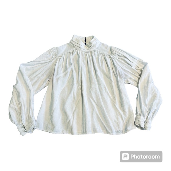 Women’s Crop White Blouse Size L - Picture 1 of 11
